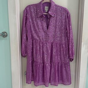 Maeve Lavender Sequin Dress